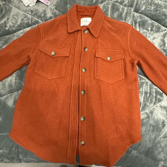 Aritzia Wilfred The Ganna™ Shirt Jacket in Size Medium, Color Rust - Picture 2 of 5